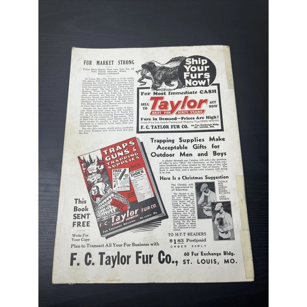 Hunter‎ Trader Trapper December 1936 Vintage Hunting Trapping Magazine